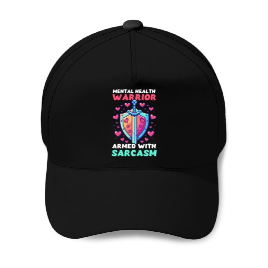 Depression Awareness Mental Health Warrior Baseball Caps