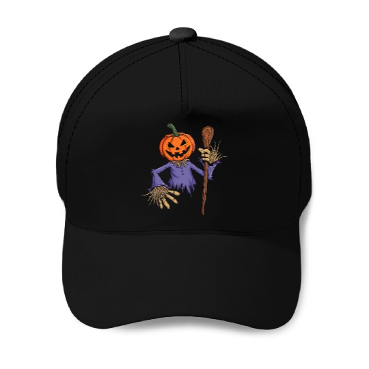 Spooky Halloween Scarecrow Baseball Caps