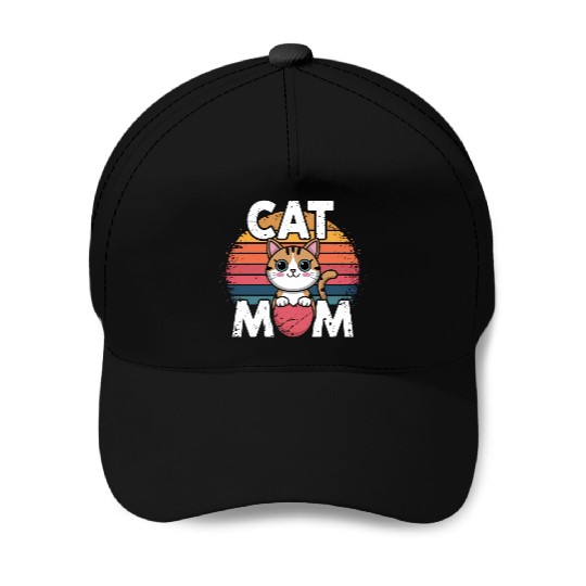Cat Mom Baseball Caps