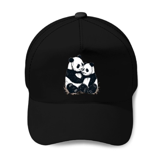 Adorable panda Baseball Caps