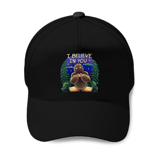 Bigfoot cryptid believe in you Baseball Caps