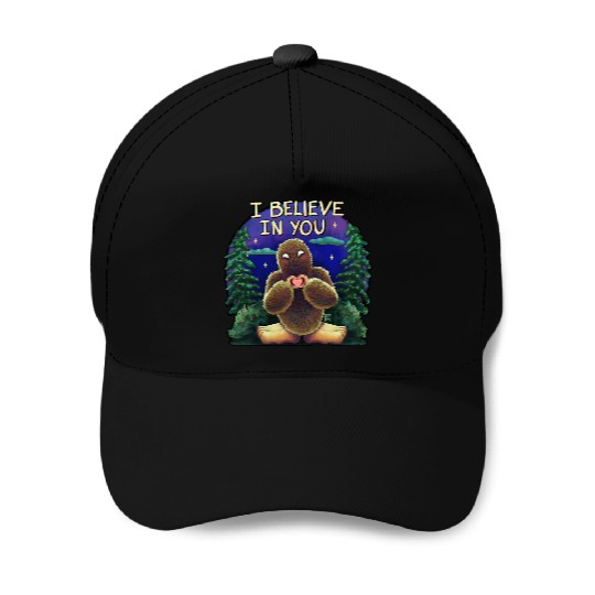 Bigfoot cryptid believe in you Baseball Caps