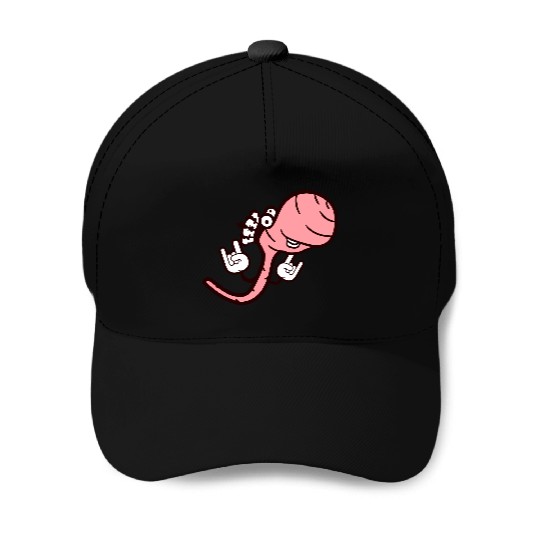 Cute Cool Worm Crown King Party Animal Fun Monster Baseball Caps