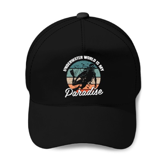 Underwater World Is My Paradise Baseball Caps