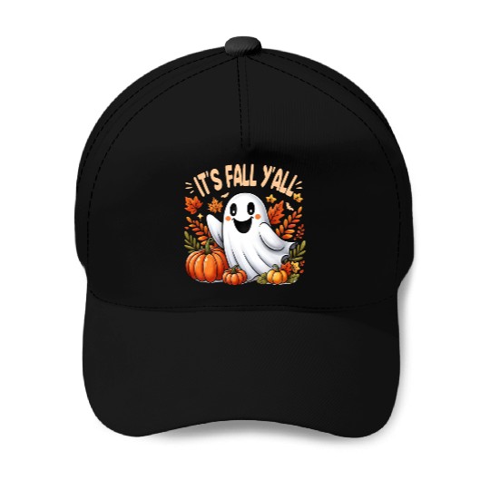 Retro It s Fall Y all Pumpkin Spice Latte Baseball Caps
