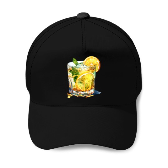 Lemonade Cocktail Drink Baseball Caps
