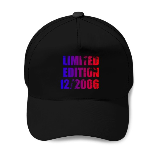 18th birthday Limited Edition 12/2006 Baseball Caps