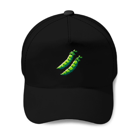 8 Bit Pixel Peas Baseball Caps