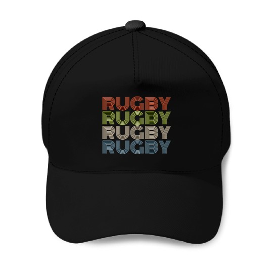 Rugby Coach Retro Vintage Cool Rugby Baseball Caps