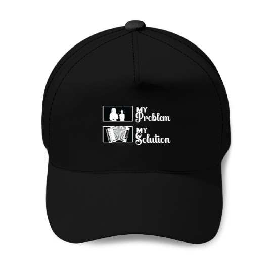 Accordion Player My Problem My Pictogram Mom Dad Baseball Caps