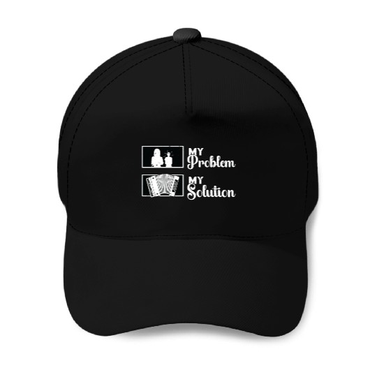 Accordion Player My Problem My Pictogram Mom Dad Baseball Caps