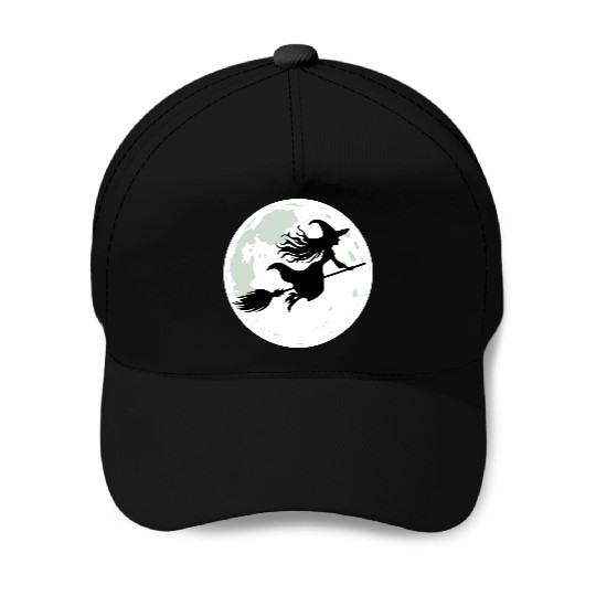 Moonlight Witch Flight Baseball Caps