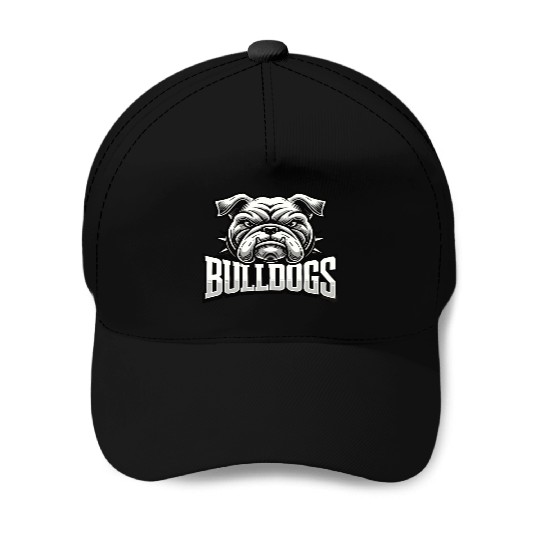 Bulldogs Mascot Back To School Team Spirit Baseball Caps