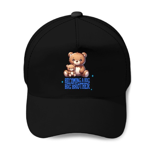 Soon I'll Be A Big Brother Cute Teddy Bears Baseball Caps