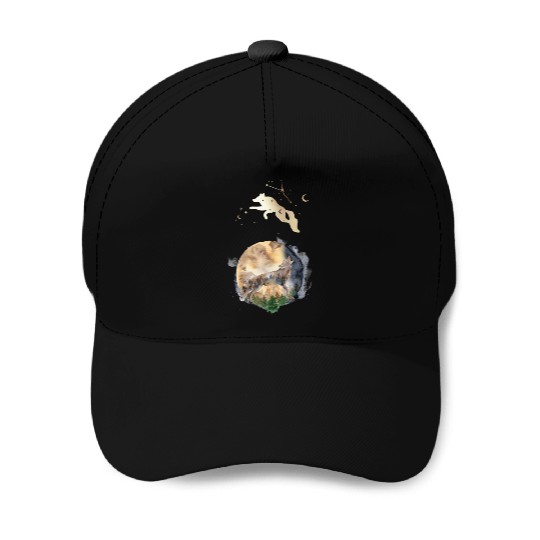 Wolf Moon Magic Baseball Caps