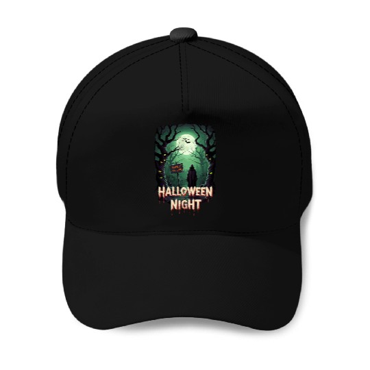 Pumpkin King & Halloween Night Merch Baseball Caps