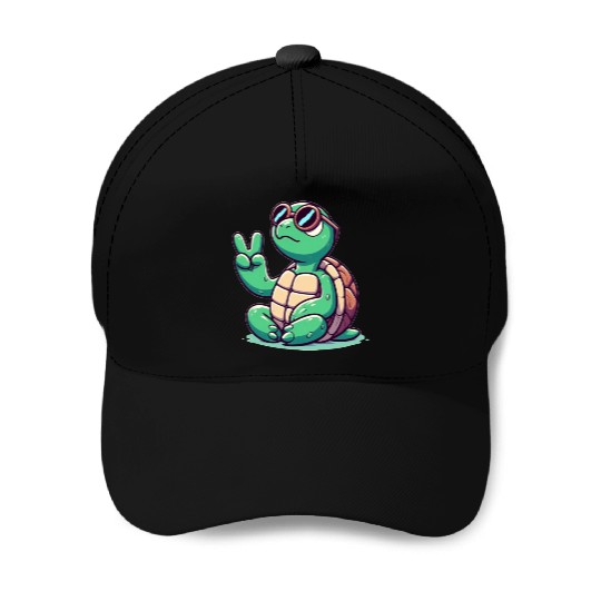 chill turtle Baseball Caps