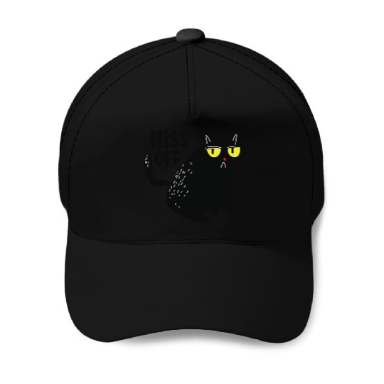 hiss off cat Baseball Caps