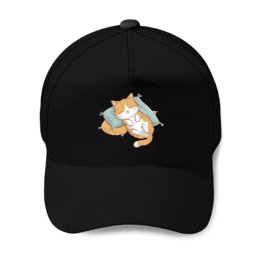 Cozy Cat Nap Baseball Caps