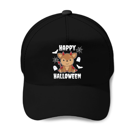 Deer Happy Halloween Cute Devil Witch Costume Baseball Caps