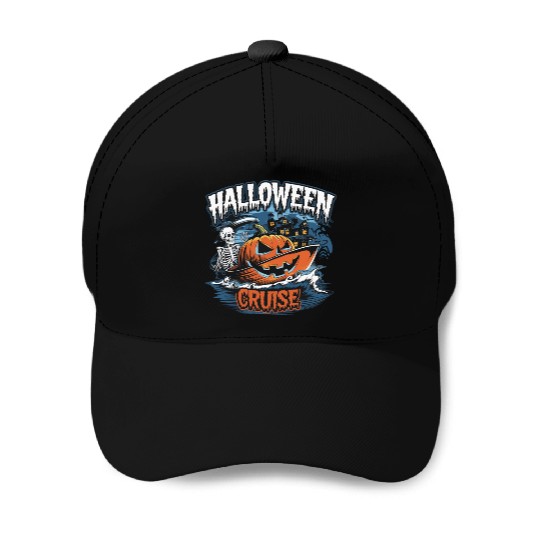 Halloween Cruise skull pumpkin Baseball Caps