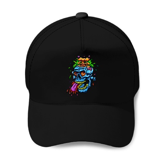 Zombie Head Baseball Caps