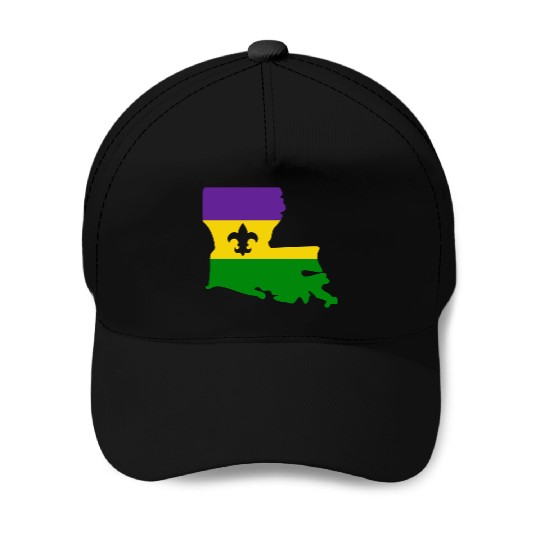 Mardi Gras in the Boot Baseball Caps