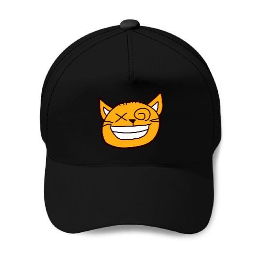 Crazy Cat Weird Funny Eyes Cool Grimace Cartoon Baseball Caps