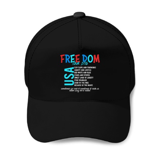 USA Free Dom tour 1776 Baseball Caps