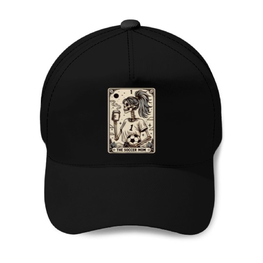 Soccer Mom Tarot Card Vintage Halloween Baseball Caps