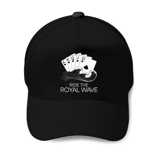 Texas Hold'em Ride The Royal Wave Poker Apparel Baseball Caps