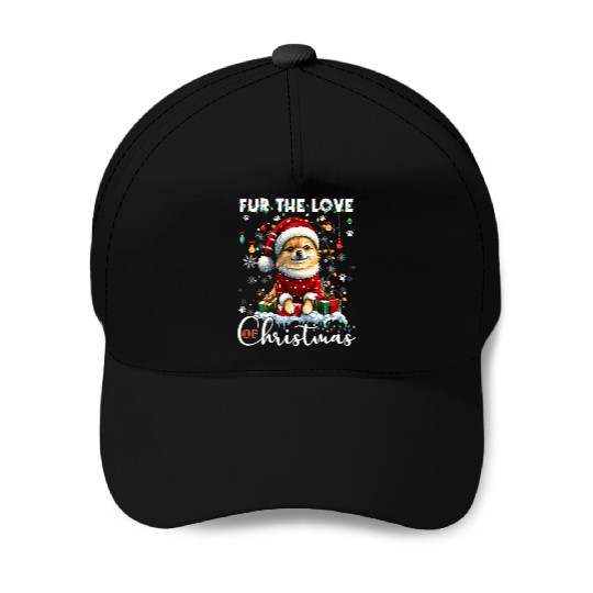 Pomeranian Christmas Tree Decorations Dog Lover Baseball Caps