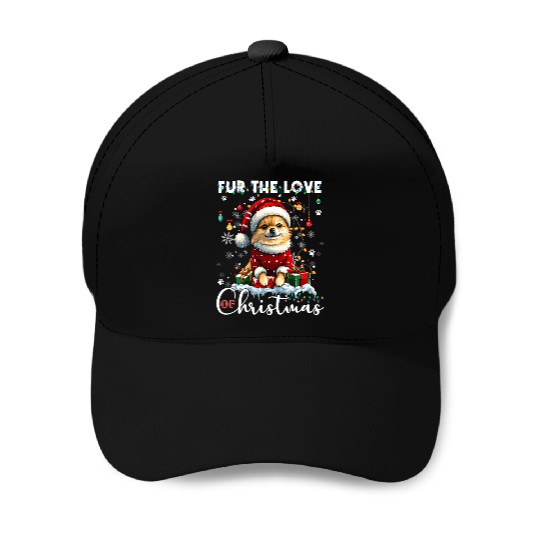 Pomeranian Christmas Tree Decorations Dog Lover Baseball Caps