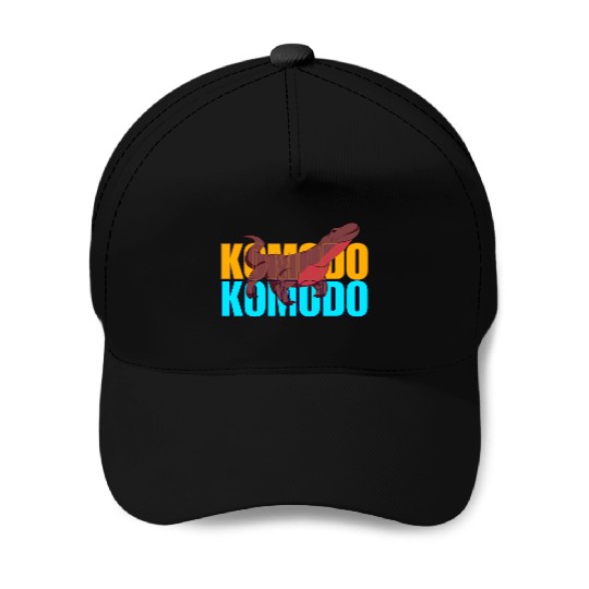 Fierce Komodo Dragon Baseball Caps