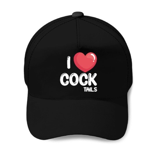 Funny I Love Cocktails 2 Baseball Caps