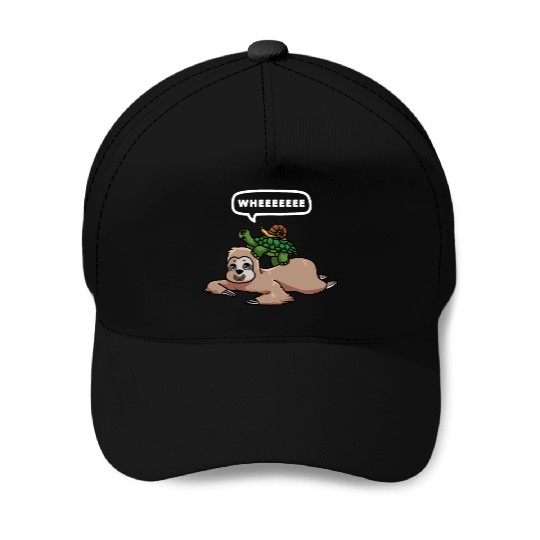 Slothy Napping Wheeeeeee Chilling Sloth Baseball Caps