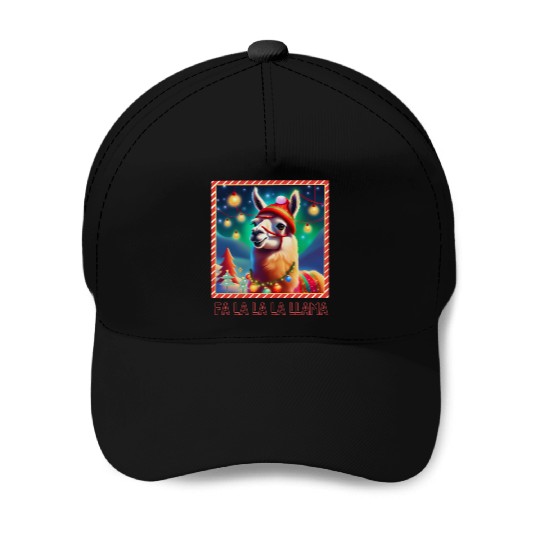 Fa La La La LLama Baseball Caps