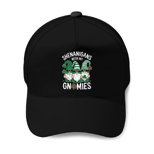St Patricks Day Lucky Shamrock Leopard Gnomes Baseball Caps
