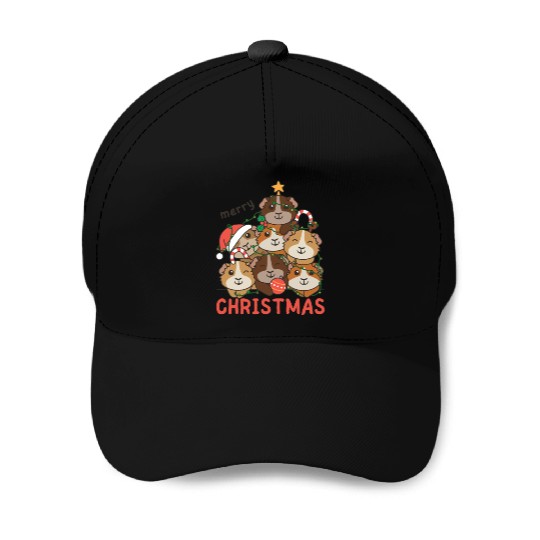 Guinea Pig Christmas Tree Merry Christmas Baseball Caps