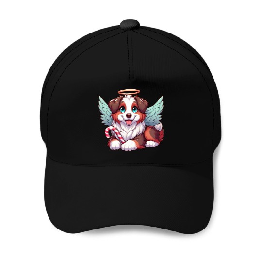 Cute Christmas Dog Australian Shepherd Baseball Caps