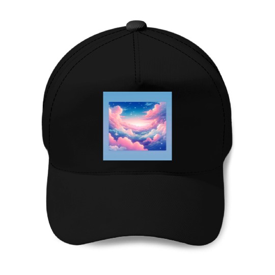 pastel cloud Baseball Caps