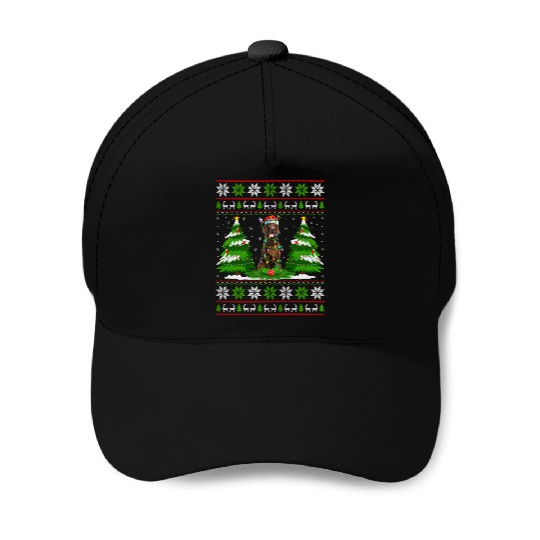 Irish Setter Dog Christmas Tree Lights Baseball Caps