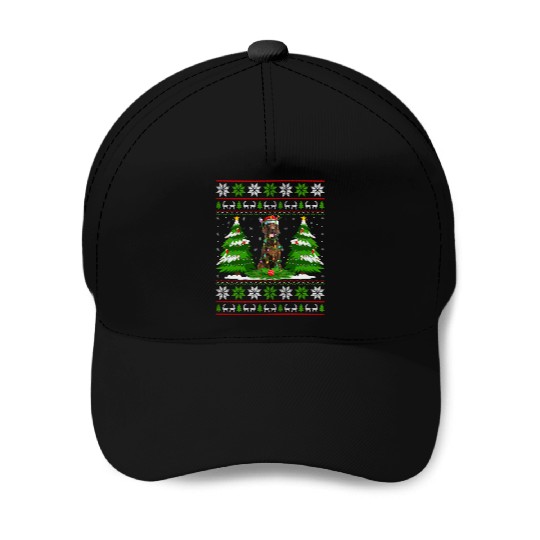 Irish Setter Dog Christmas Tree Lights Baseball Caps