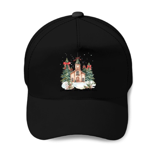 Oh Come Let Us Adore Him Funny Chrismas Jesus Baseball Caps