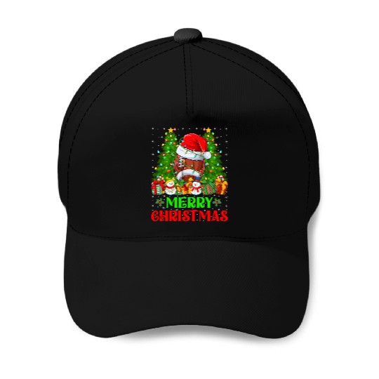 Rugby Christmas Baseball Caps