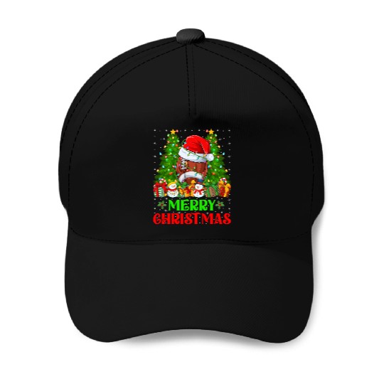 Rugby Christmas Baseball Caps