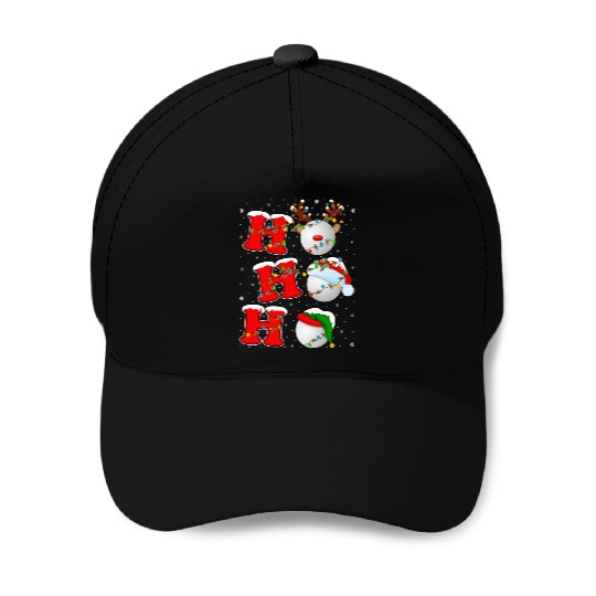 Ho Ho Ho Golf Santa Christmas Baseball Caps