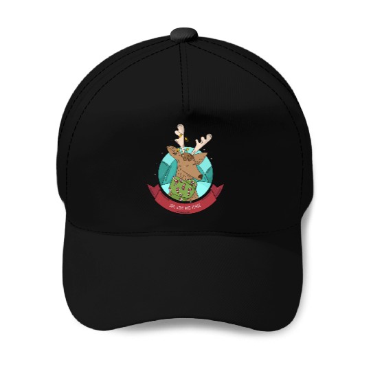 Cozy Reindeer Christmas Cheer Baseball Caps