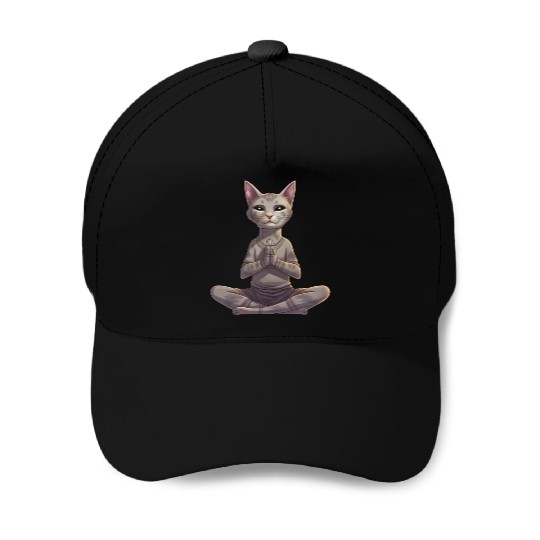 Cat yoga Baseball Caps
