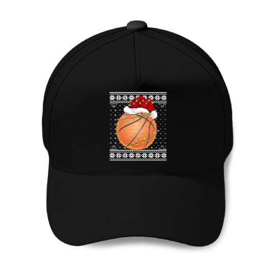 Basketball Player Ugly Christmas Baseball Caps